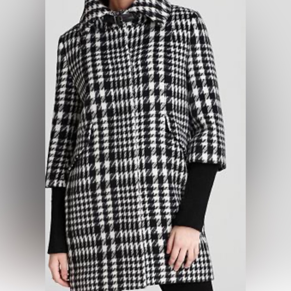 Cole Haan houndstooth winter coat